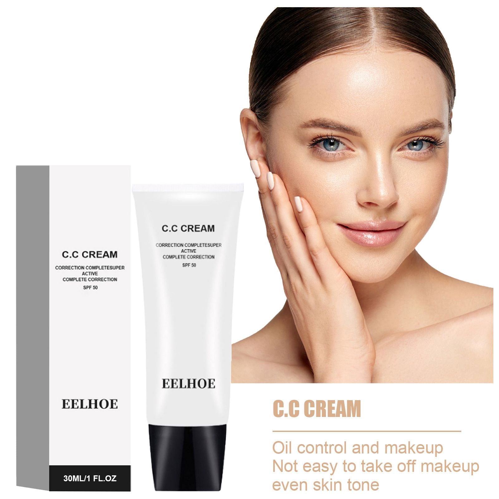 Cream Makeup Korean Cosmetics Concealer Skin Brightening Cream BB Cream Primer Foundation Make-Up for Women Beauty Health 30g