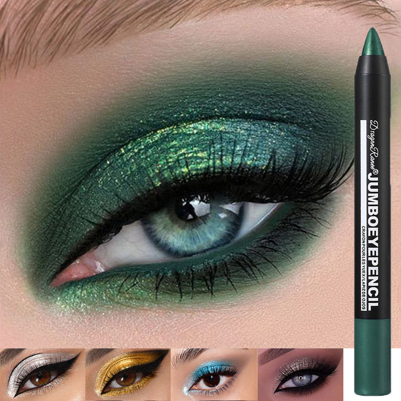 Smoky Dark Green Eyeshadow Pencil Stick Waterproof Pearlescent 12 Colors Metallic Glitter Eye Shadow Highlighter Pen Makeup