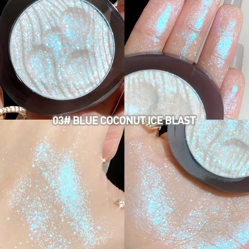 4-Color Diamond Highlighter Powder Palette Waterproof High Gloss Glitter Body Highlight Eyeshadow Face Contour Illuminator Makeu