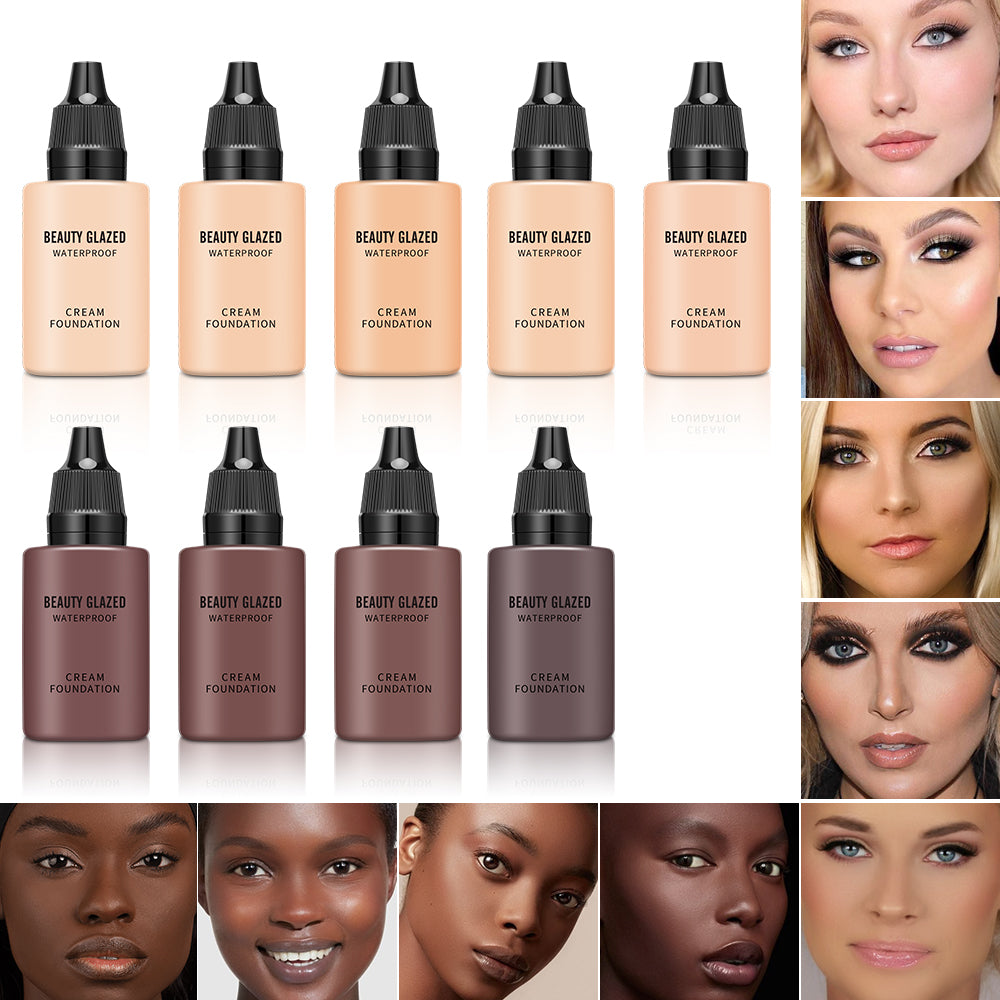 24 Hour HD Full Cover Matte Liquid Foundation Matte Natural Waterproof Foundation Face Makeup,Brighten Skin Color