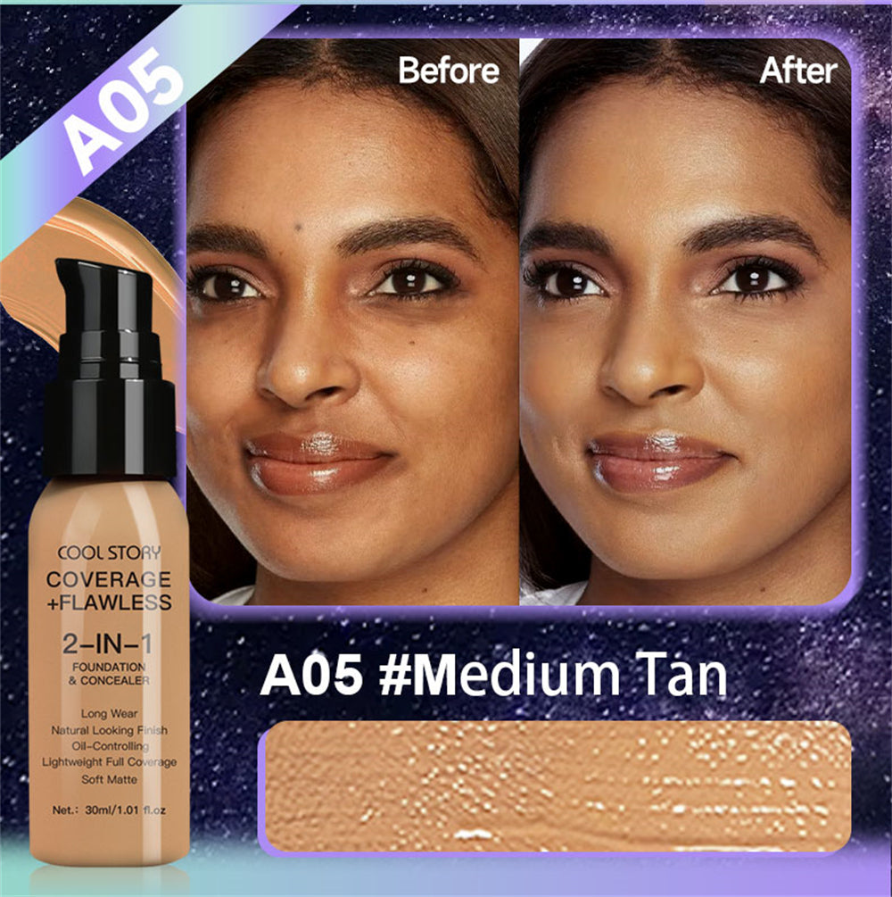 10 Color Lasting Face Foundation  Oil-Control Matte  Liquid Full Coverage Waterproof Hydrating Brighten