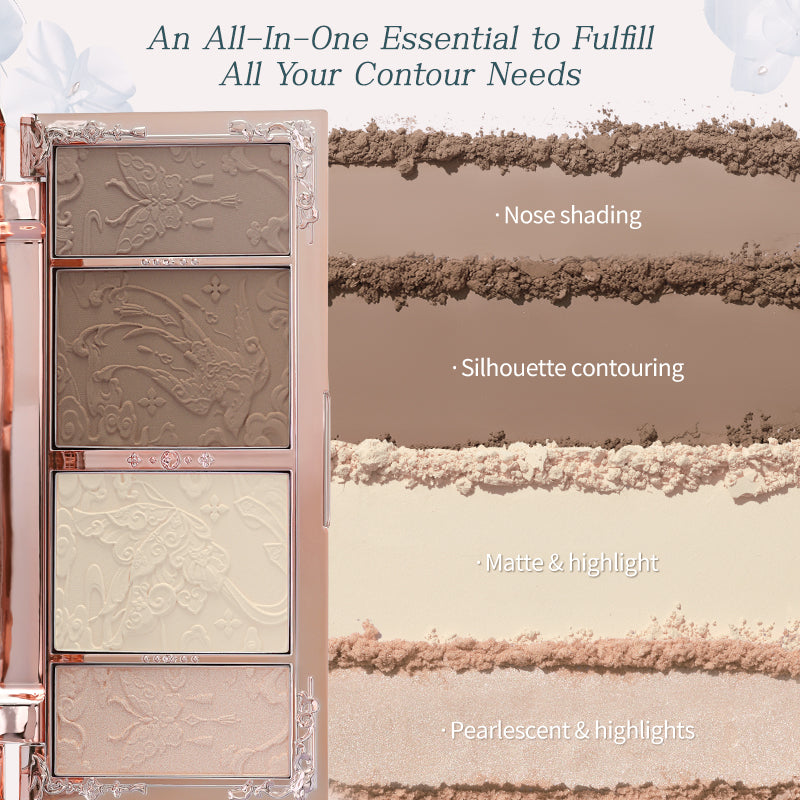 Flower Knows Butterfly Cloud Collar Collection Embossed Highlight & Contour Palette 16g