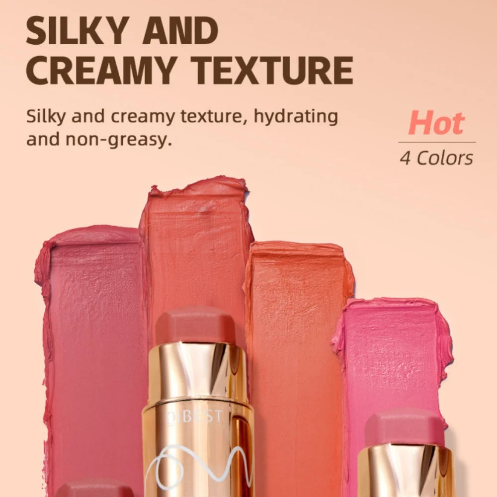 6 Colors Blush Stick Cream Blusher Waterproof Long-lasting Multi-use Lip Cheek Eye Makeup for Women Blendable