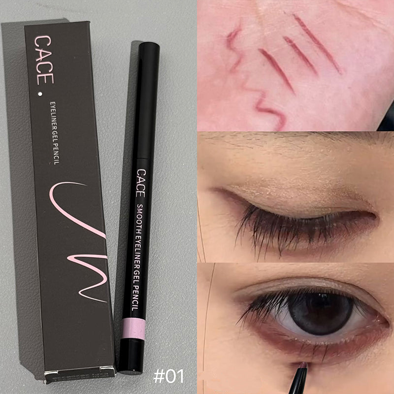 Light Sketch Gel Eyeliner Pencil - Waterproof  Long-Wearing  Smudge-Proof Natural and Thin Eyeliner Pencil Cosmetic Tools