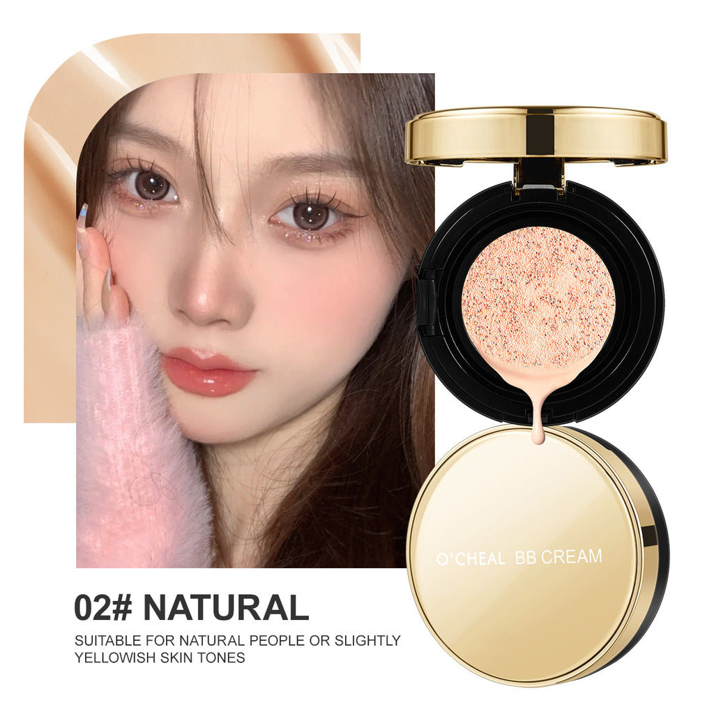 BB Cream Air Cushion Whitening Fuller Coverage Waterproof Long-lasting Concealer Cushion Compact With Puff Face Makeup