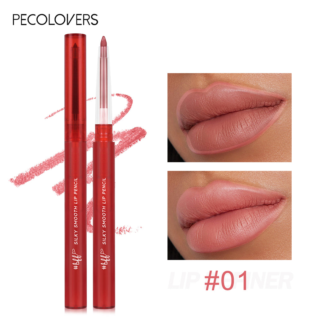 2-in-1 Matte Nude Lip Liner Waterproof Long Lasting Lipstick Pen Pink Purple Velvet Contour Red Lip Tint Line Cosmetic