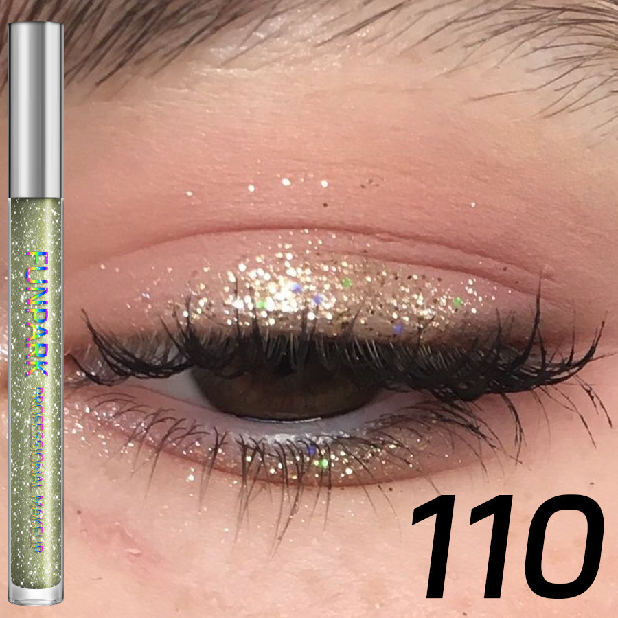 Colorful Liquid Eyeshadow Pink Green Black Diamond Shiny Eye Liner Pen Giltter Eyeshadow Palette Makeup Long Lasting Shimmer