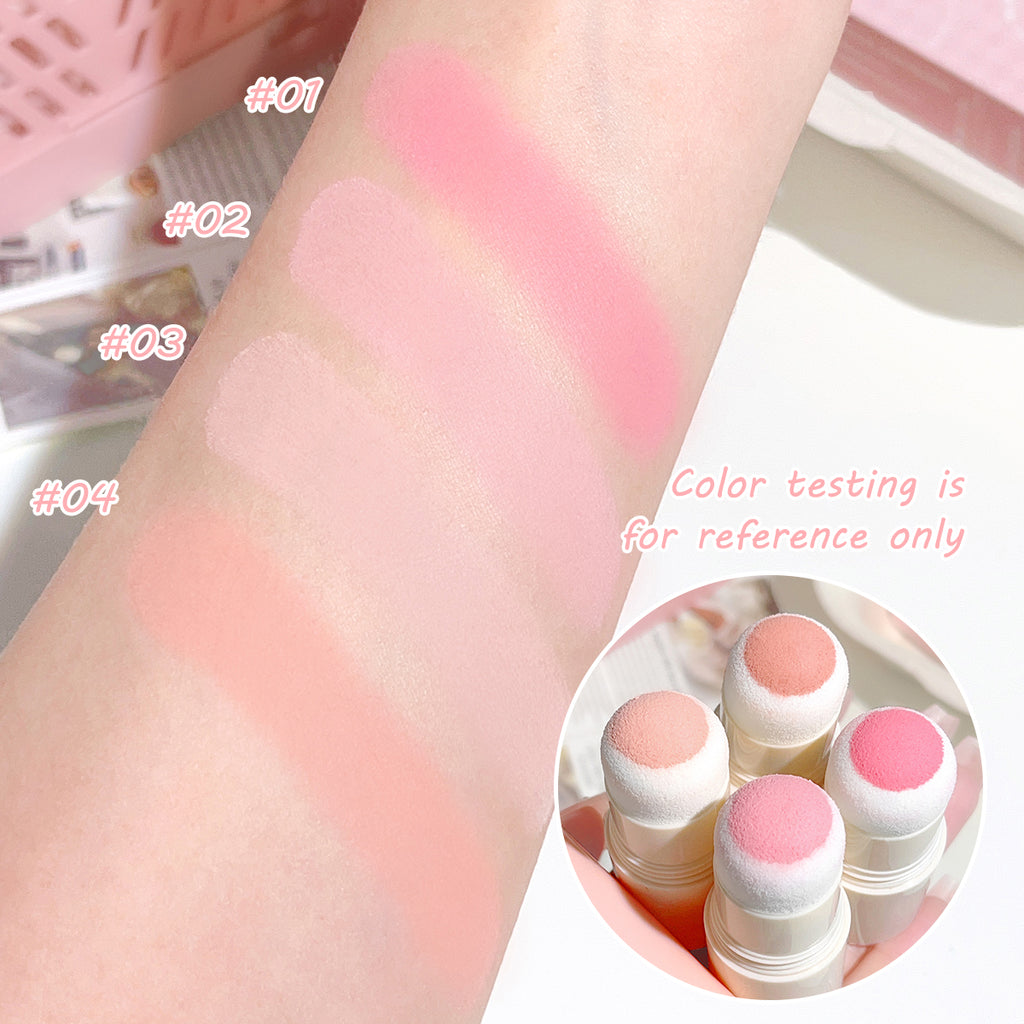 Soft Fog Blush Stick - Energetic and Bouncy Korean Style Brightening  Dual-Use for Lips and Cheeks