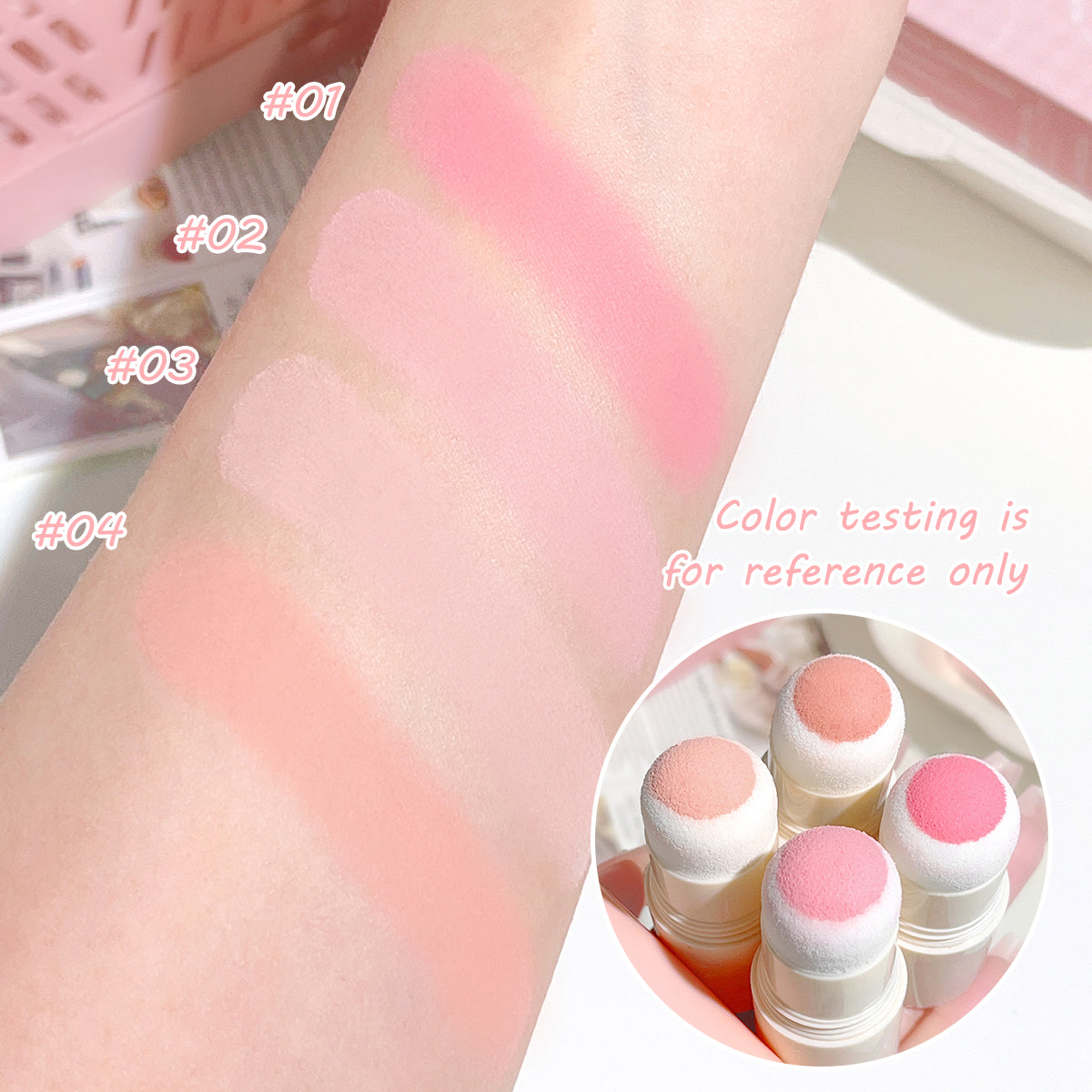 Soft Fog Blush Stick - Energetic and Bouncy Korean Style Brightening  Dual-Use for Lips and Cheeks