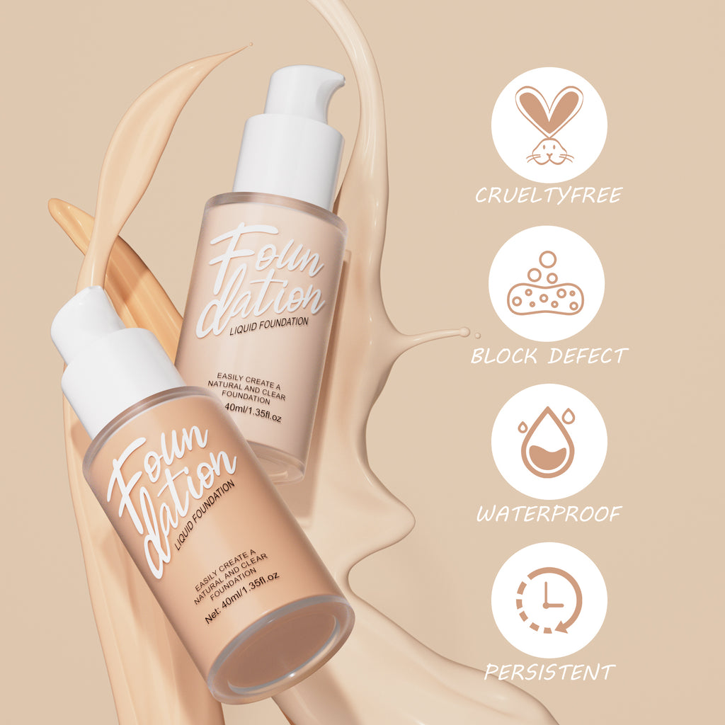 Waterproof Matte Liquid Foundation Makeup Cream Cover Dark Circle Corrector Concealer Whitening Face Foundation Cosmetics