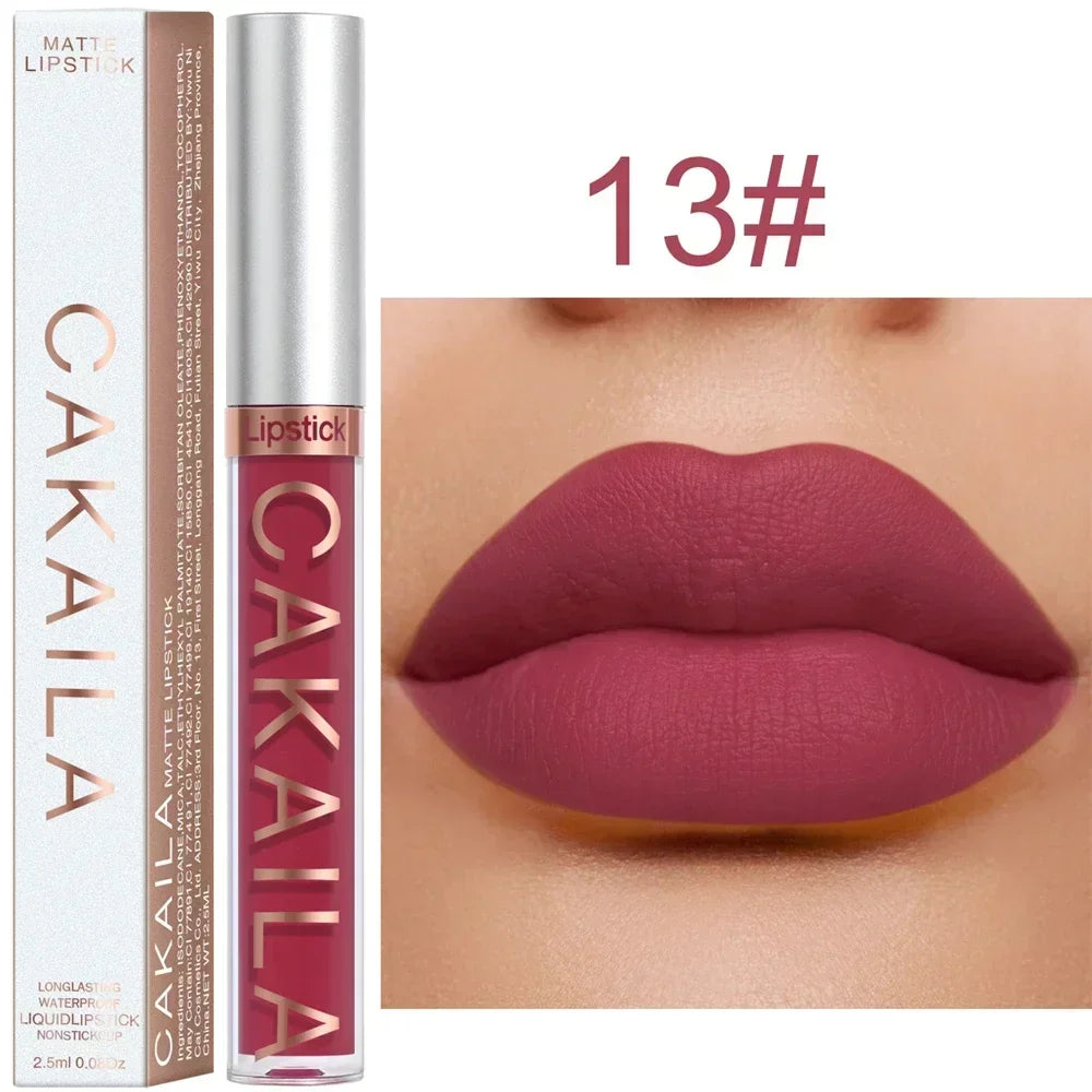 Matte Velvet Lip Glaze Long Lasting Silky Smooth Liquid Lipstick Not Easy To Fade Lip Gloss Makeup