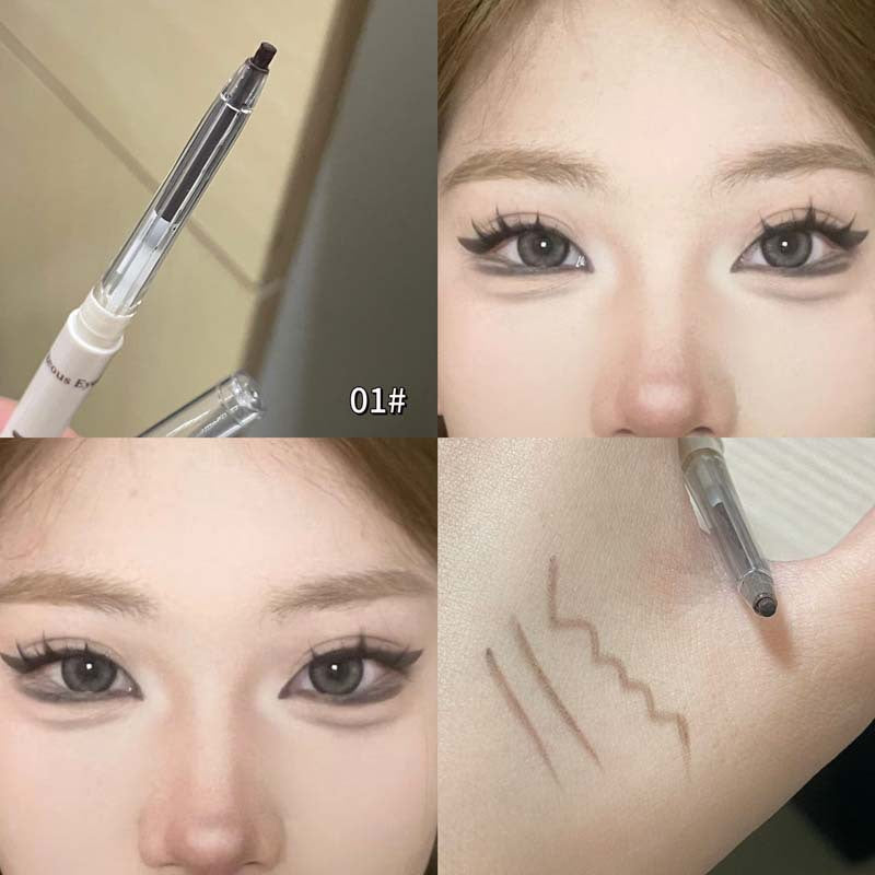 Chocolate Brown Eyeliner Gel Pen 5 Colors Long-lasting Waterproof Gel Eyeliner Latte Coffee Matte Silkworm Eyeliner Pen Makeup