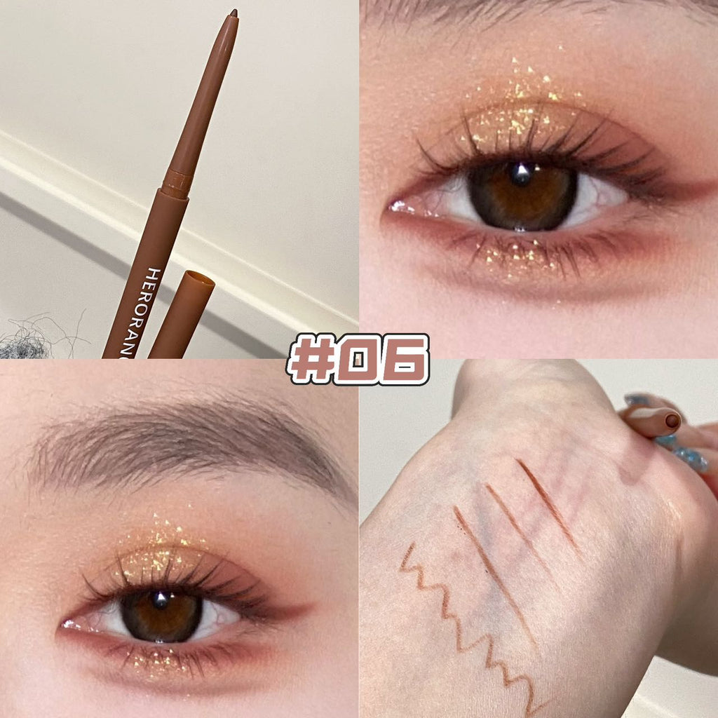 Ultra-fine Gel Eyeliner Pencil Black Brown Under Eye Liner Pen Waterproof Matte Aegyosal Lying Silkworm Quick Drying Eye Makeup