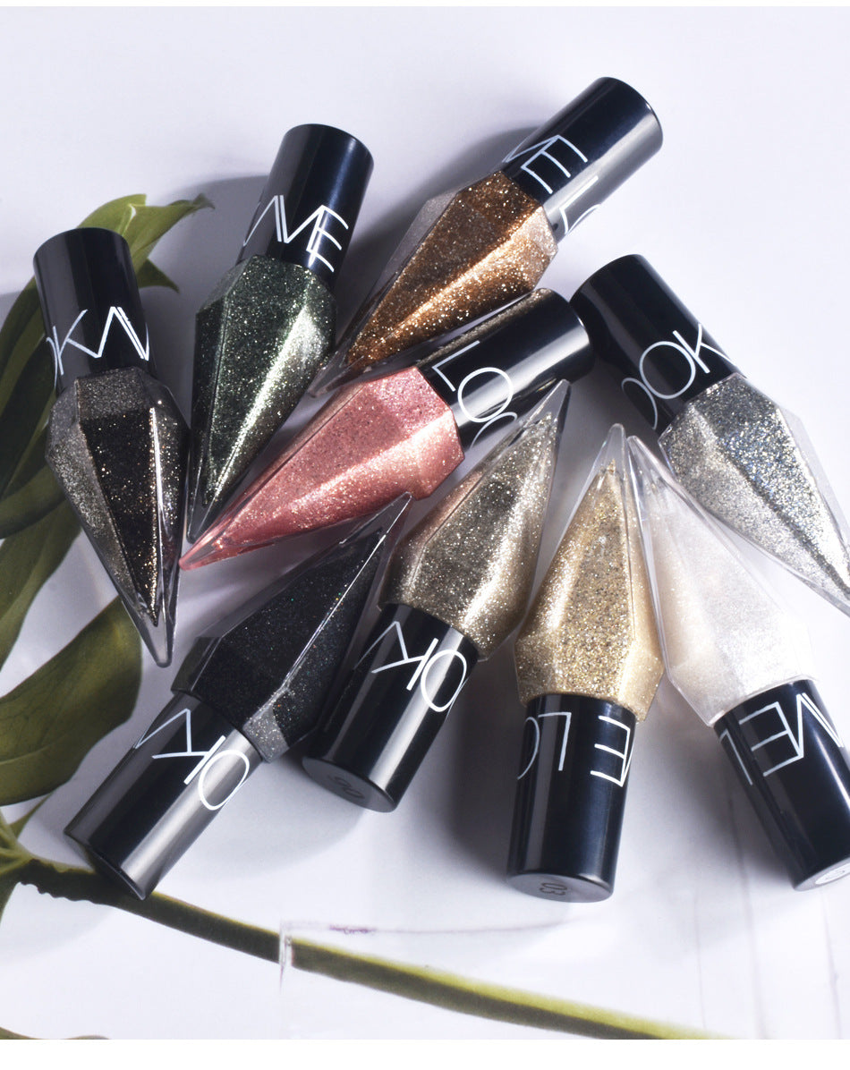 Diamond Sparkling Liquid Eyeliner Pearlescent color development quick dry waterproof not easily smudging liquid eyeliner