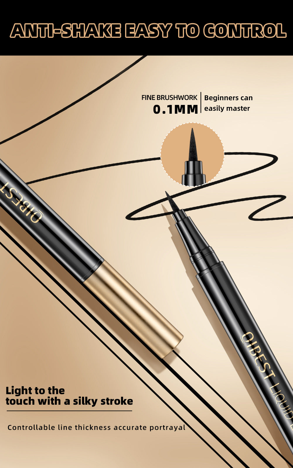 liquid eyeliner sweat-proof non-smudging quick drying not easy to take off makeup for new hands waterproof