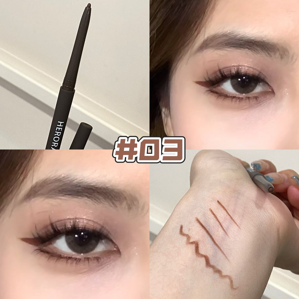 Ultra-fine Gel Eyeliner Pencil Black Brown Under Eye Liner Pen Waterproof Matte Aegyosal Lying Silkworm Quick Drying Eye Makeup