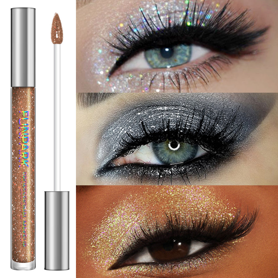 Colorful Liquid Eyeshadow Pink Green Black Diamond Shiny Eye Liner Pen Giltter Eyeshadow Palette Makeup Long Lasting