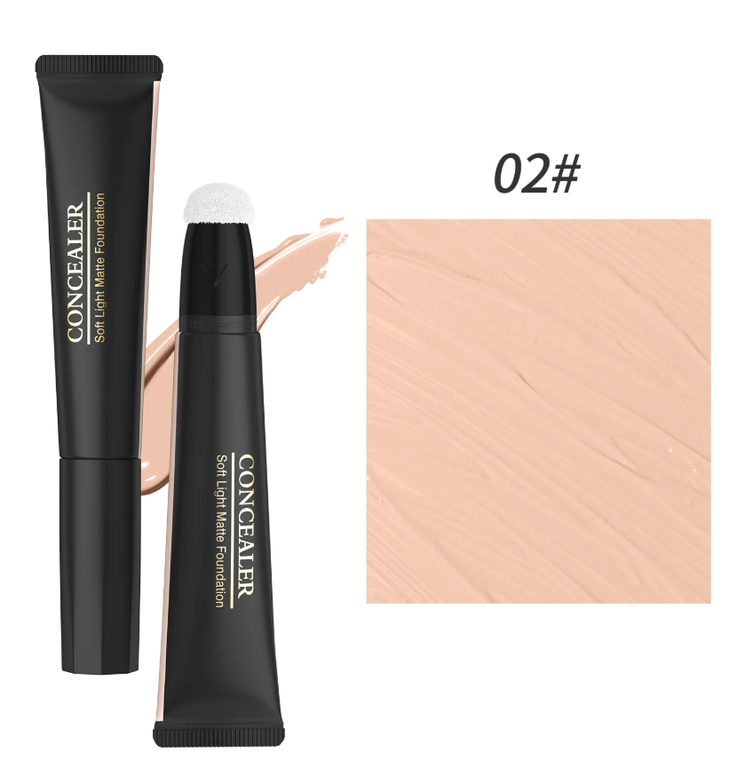 Silk Soft Concealer Pen with Brush Moisturizing Full Coverage Acne Dark Circles Contour Cream Lip Concealer Cover Stick Makeup