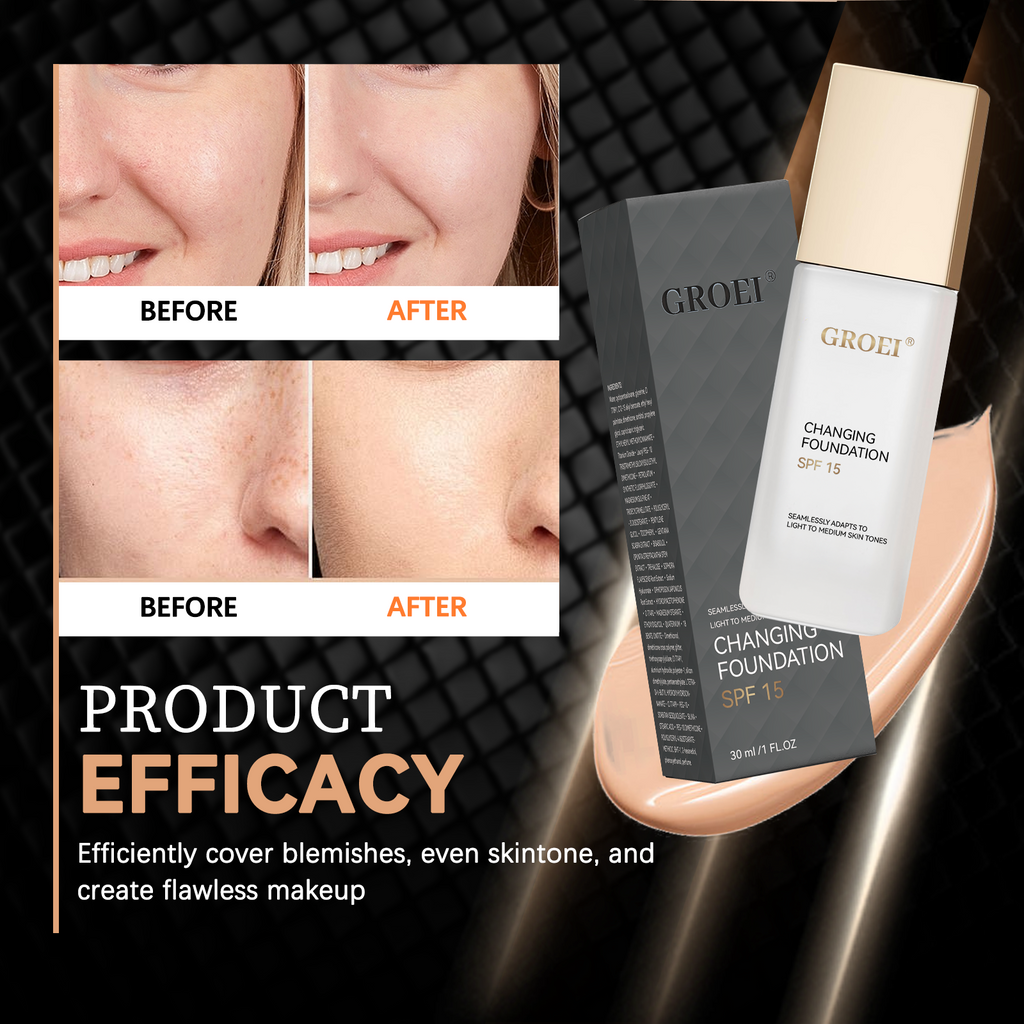 ﻿ Color Changing Foundation Moisturizer Oil-control Hydrating Color Longwearing Waterproof Travel Coverage make up Base