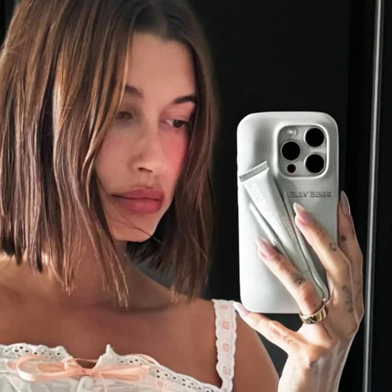 Polypeptide Soft Tube Mirror Lip Gloss for Phone Case Moisturising Transparent Built-in Lipgloss Beauty Cosmetics