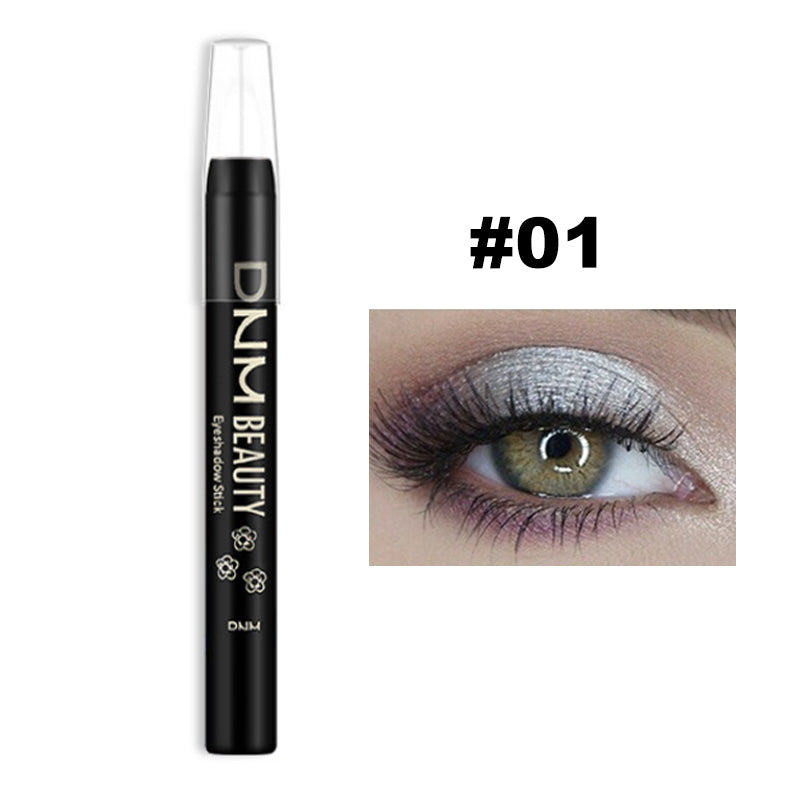 16 Colors Pearlescent Eyeshadow Sticks High Pigmented Eyeshadow Pencil Glitter Waterproof Long-Lasting Eye Makeup Non-Smudged