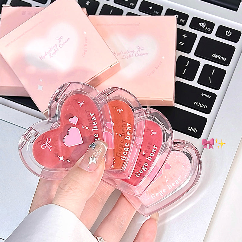 Wet High Gloss Cream Highlighter Palette Face Contour Brighten Jelly Love Blush Paste Illuminate Makeup Natural Watery Skin