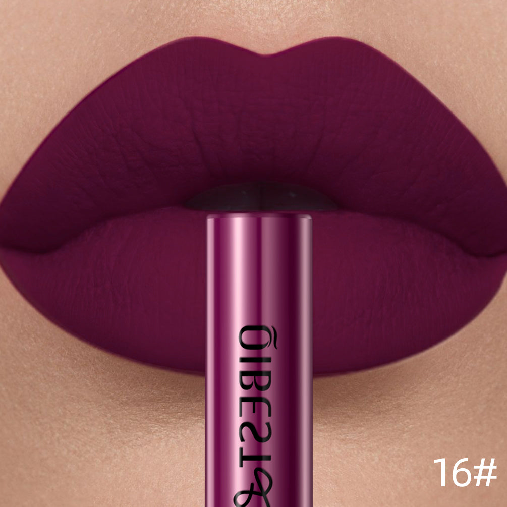 Sexy Red Matte Lip Gloss Long Lasting Velvet Liquid Lipstick Lip Makeup Women Beauty Nonstick Cup Waterproof Lipgloss Hot