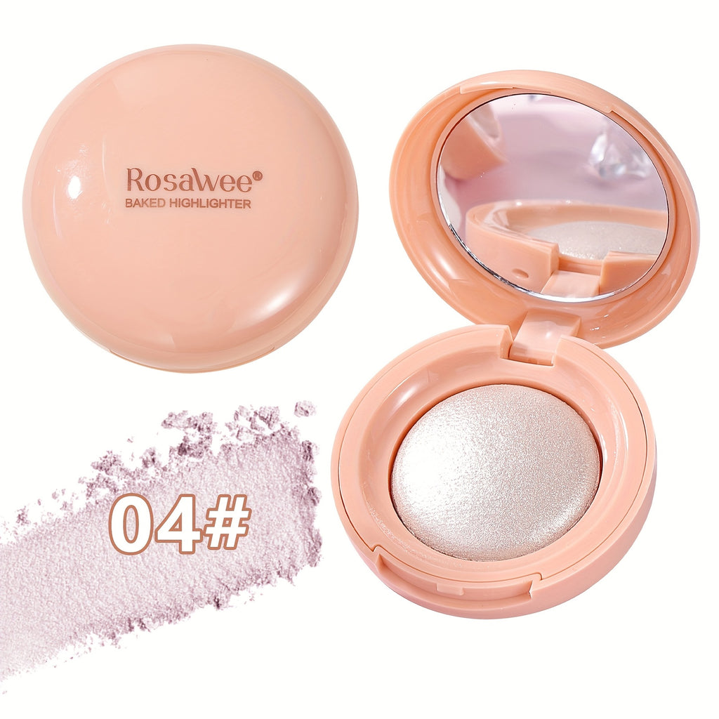 Face Highlighter Palette High Glossy Face Illuminator Palette Natural Glow Finish Pearl Shimmer Smooth Baked Powder