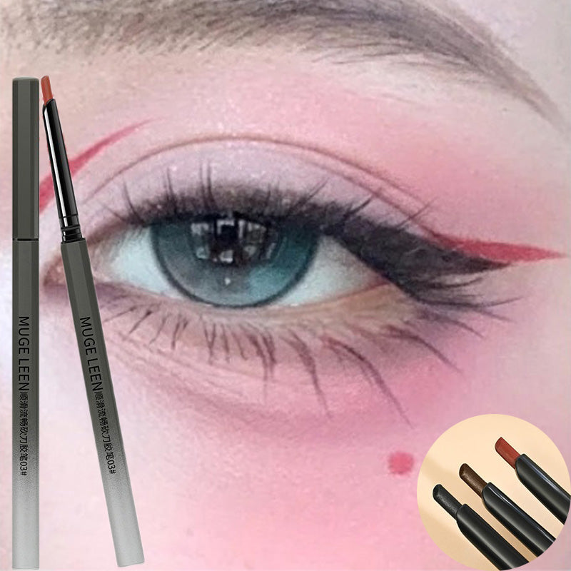 1Pc Sexy Rose Red Eye Liner Pencil Natural Matte Wine Red Lying Silkworm Eyeliner Easy To Color Waterproof Eye Make Up Cosmetics