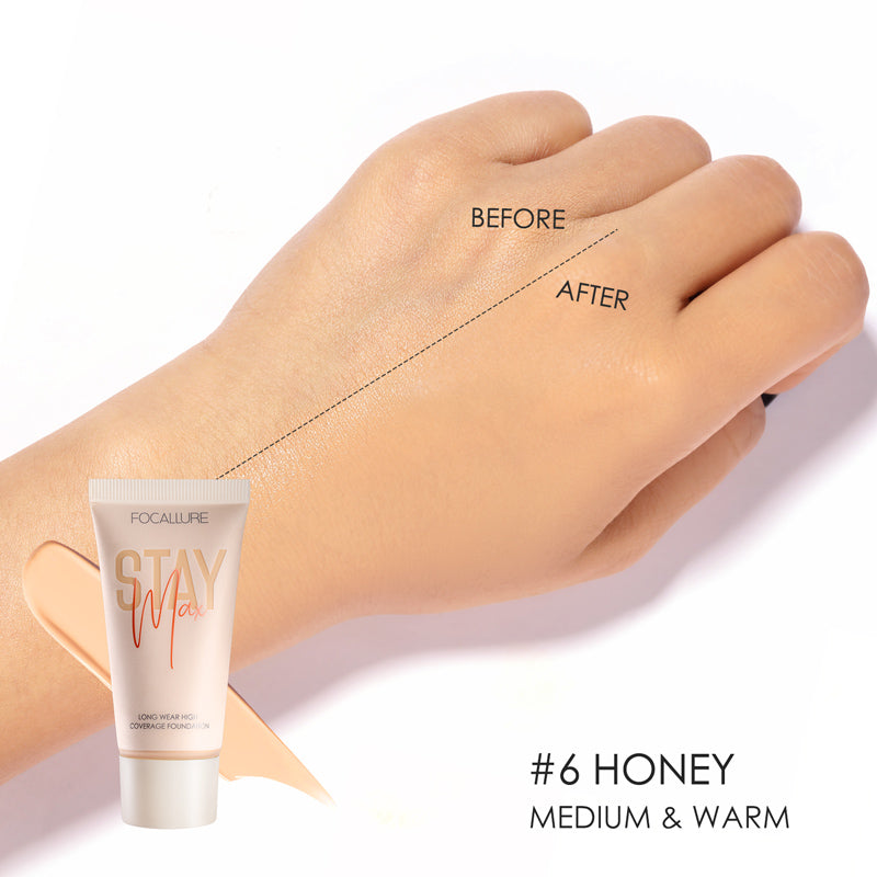 Waterproof Liquid Foundation Cream Full Coverage Oil-control Long-lasting Face Concealer Base