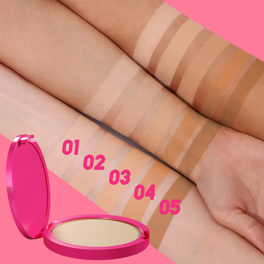 5 Color Oil Control Matte Face Powder Long Lasting Flawless Setting 1PC Powder Face Makeup Full Coverage Pressed Powder Gifts