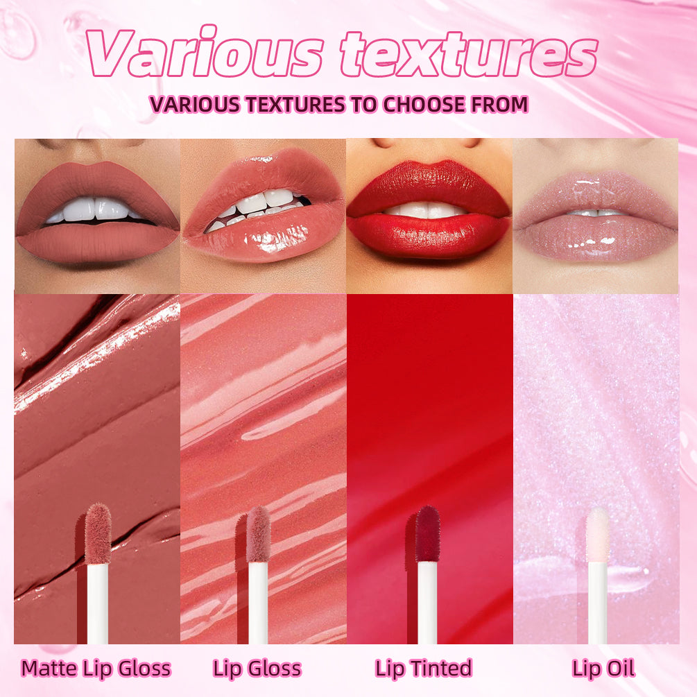 Mirror Lip Gloss Sets Waterproof Velvet Matte Liquid Lipstick Lasting Moisturizing Sexy Red Lip Tint Makeup Lip Oil Balm