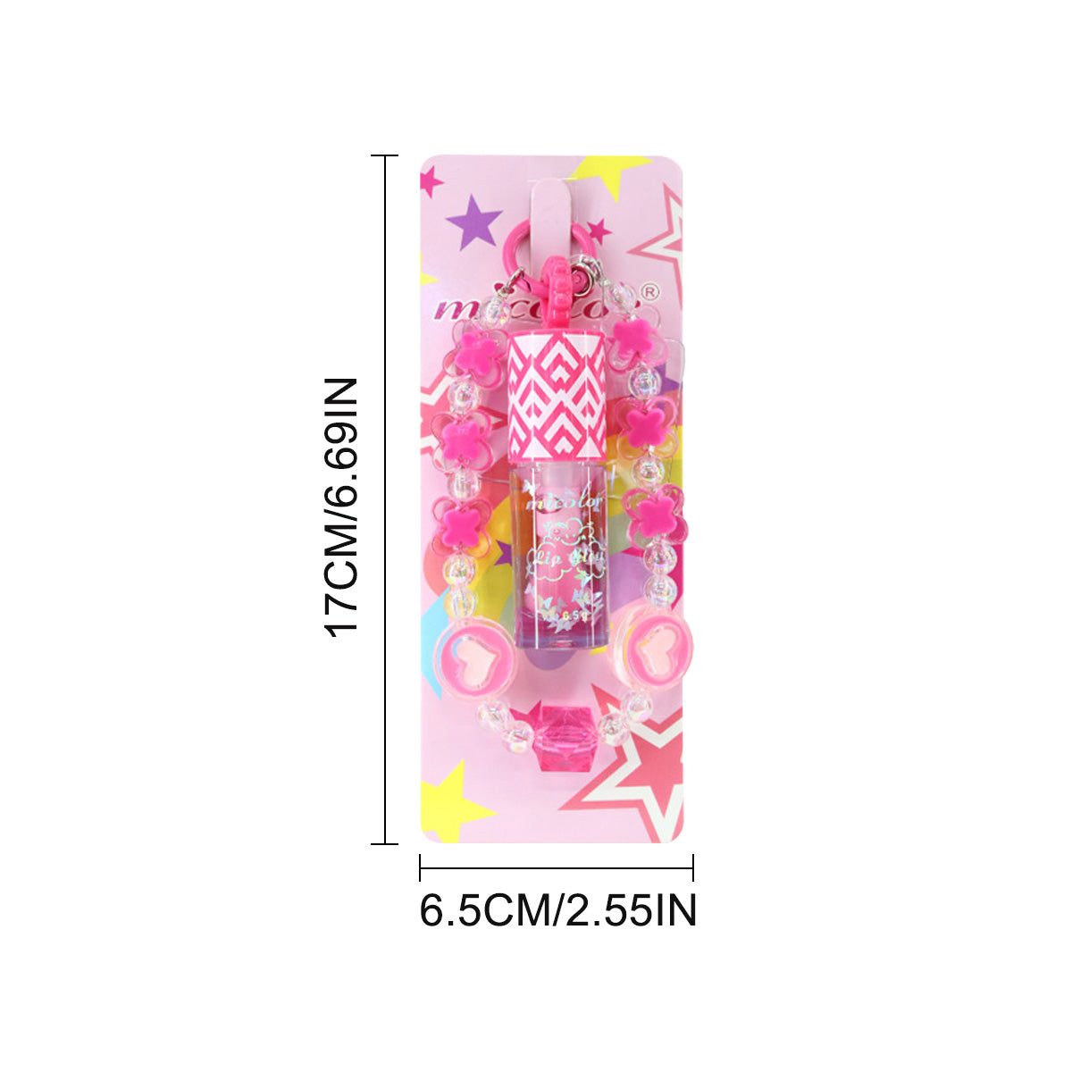 3 colors randomly sent mobile phone pendant portable lip gloss natural nude color cute and moisturizing