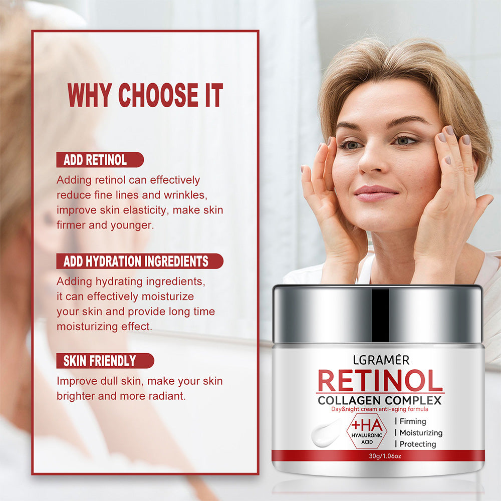 Retinol Lifting Firming Cream Collagen Smooth wrinkles Face Cream For Moisturizer Whitening Nourishing Brighten Skin Products