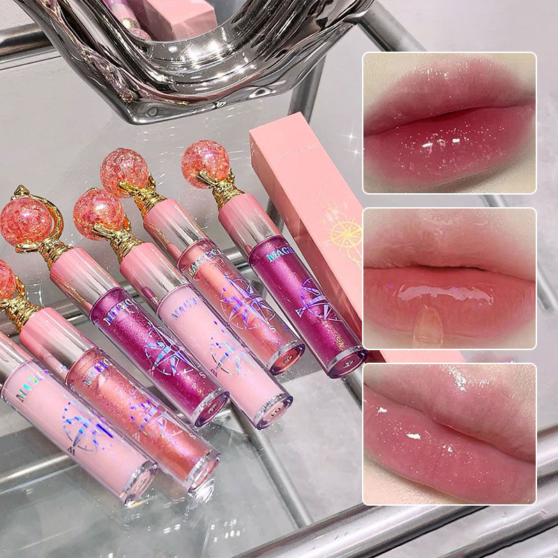 Shimmering Lip Gloss — Hydrating and Moisturizing Mirror Finish  Plumping Glass-Like Lips