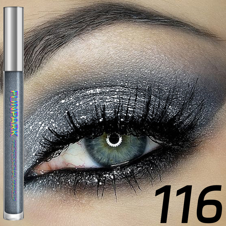 Colorful Liquid Eyeshadow Pink Green Black Diamond Shiny Eye Liner Pen Giltter Eyeshadow Palette Makeup Long Lasting