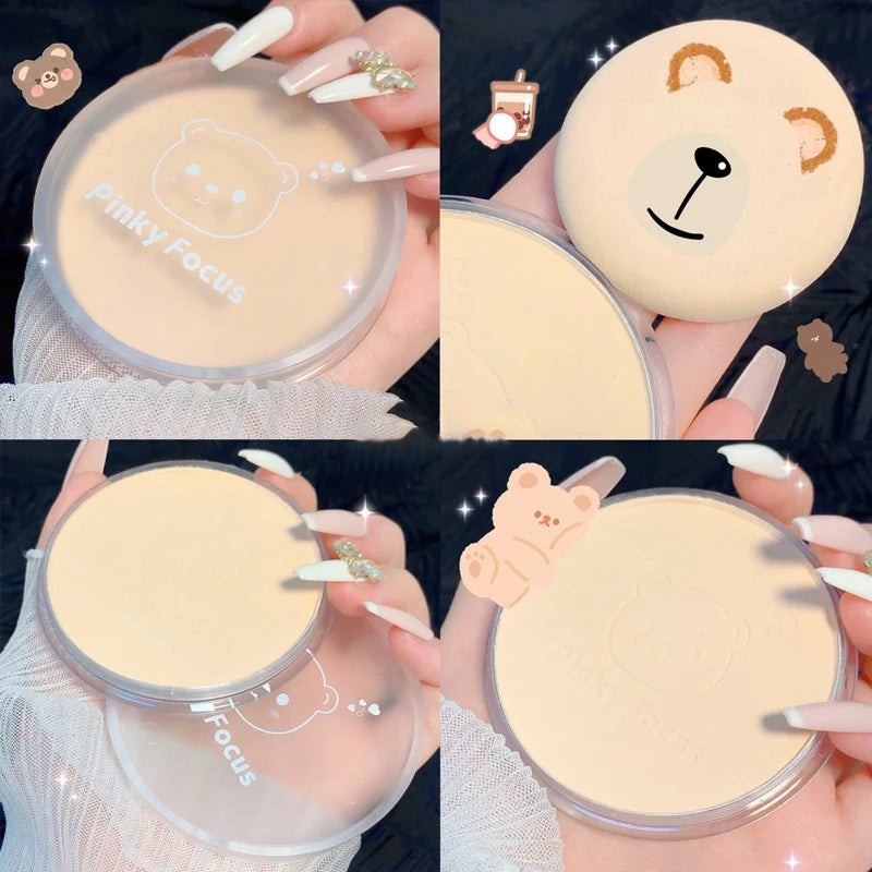 Face Oil Control Matte Makeup Powder Moisturizing Press Powder Nature Brighten Skin Tone Waterproof Lasting Setting Loose Powder