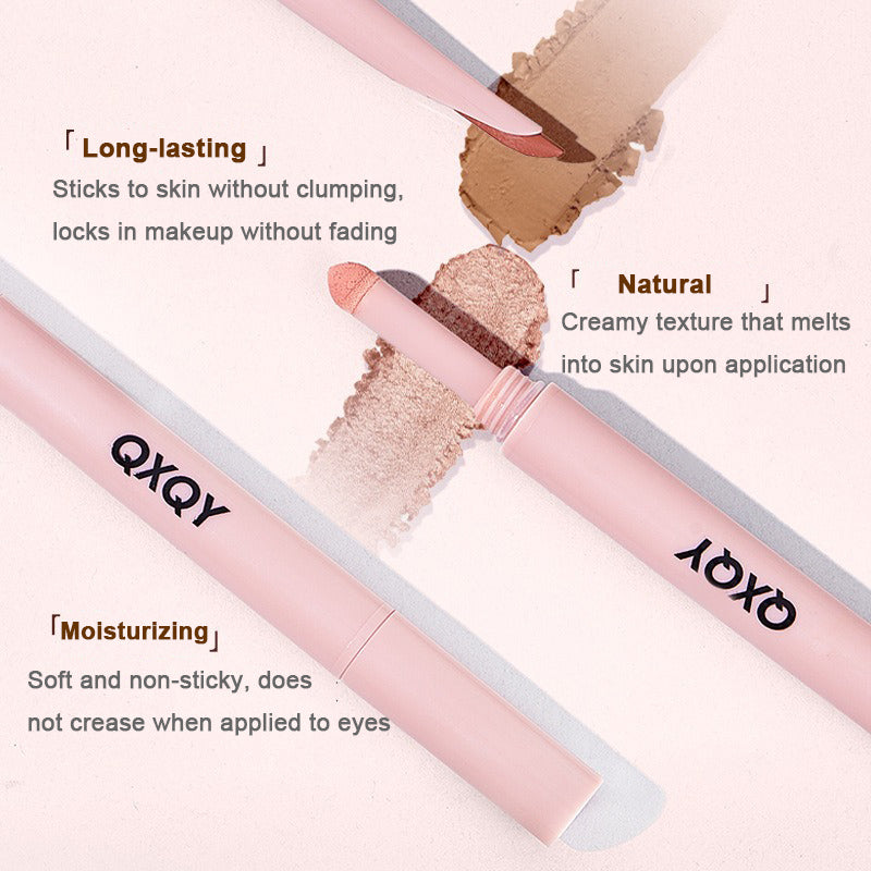 Double-end Lying Silkworm Eyeliner Pencil Diamond Glitter Matte Pink Eye Shadow Pen Brightening Cream Shadow Highligher Makeup