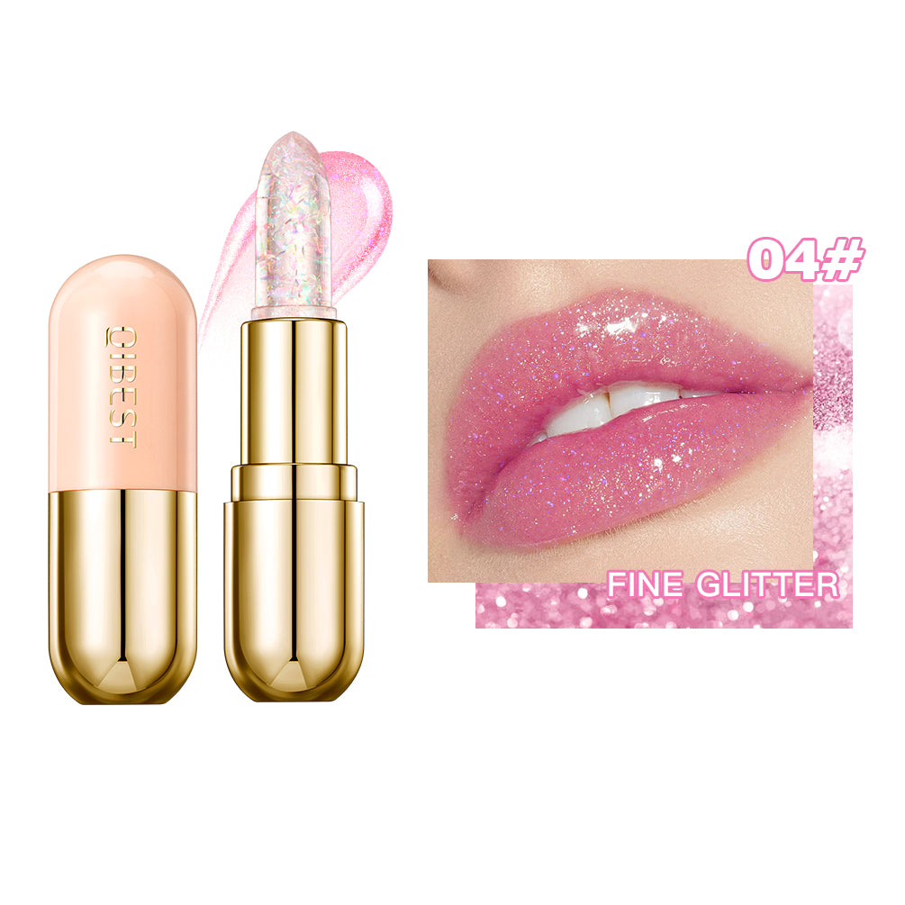 Glitter Lipstick Color Change Lip Balm Transparent Moisturizing Lipstick Makeup Crystal Jelly Pearlescent LipStain Tint Cosmetic