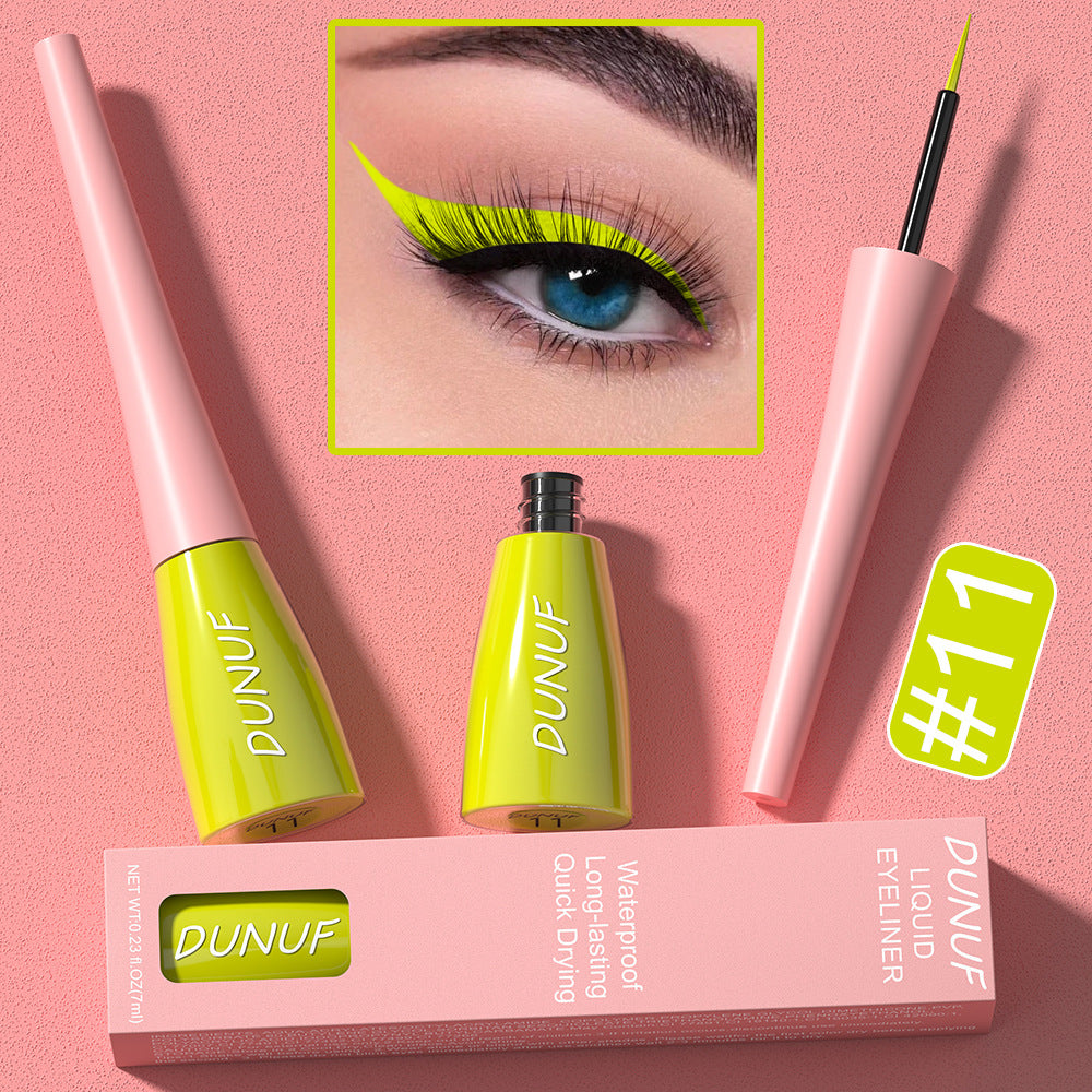 7ML Colourful Liquid Eyeliner Waterproof Lasting Matte Eyeliner Quick Drying Eyes Makeup Tools Black Pink Eyeliner beauty Cosmet