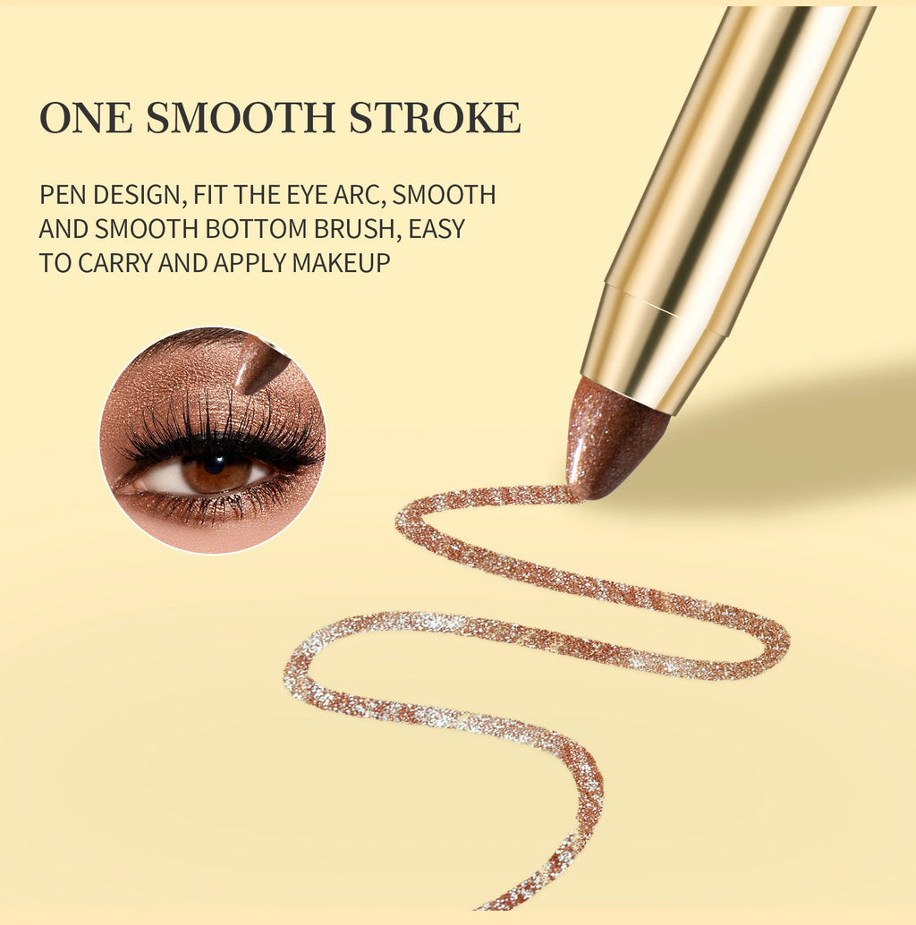 Dual-Ended Highlighter Eyeshadow Pencil – Shimmering  Brightening  Long-Lasting  Non-Smudge  Pearlescent Glow Stick for Makeup