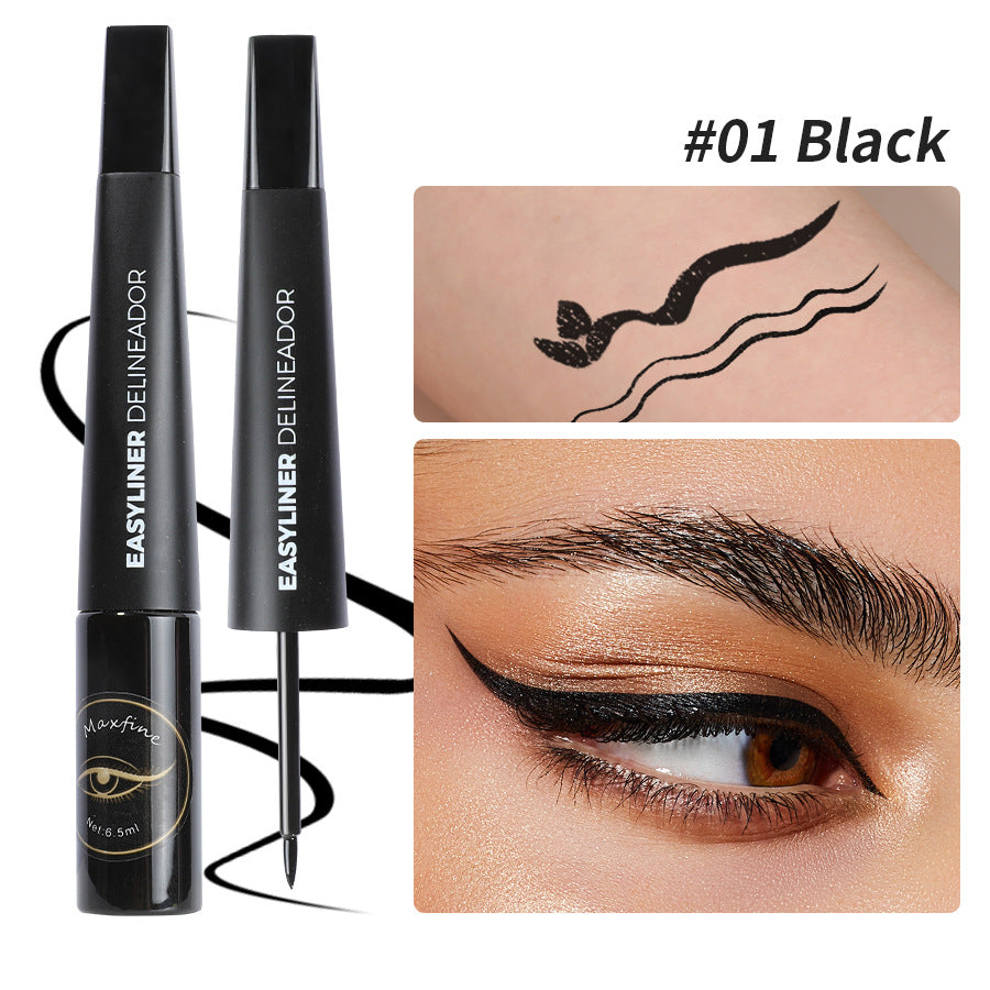 Matte Black Waterproof Liquid Eyeliner Pencil Sweatproof Quick Dry Easy To Wear High Pigment Brown Eye Liner Pen Eye Makeup Tool