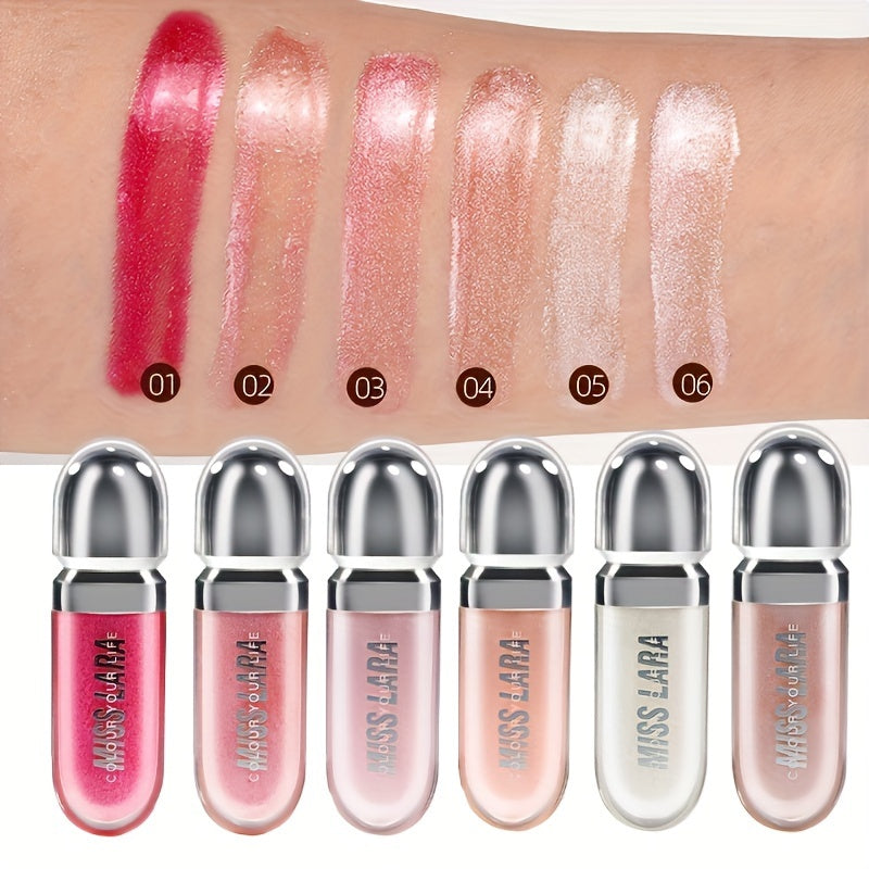 Beauty Moisturizing Lip Gloss with Shimmer - Hydrating Liquid Lip Shine Oil for Adult  Nourishing 3D Effect  Long-Lasting