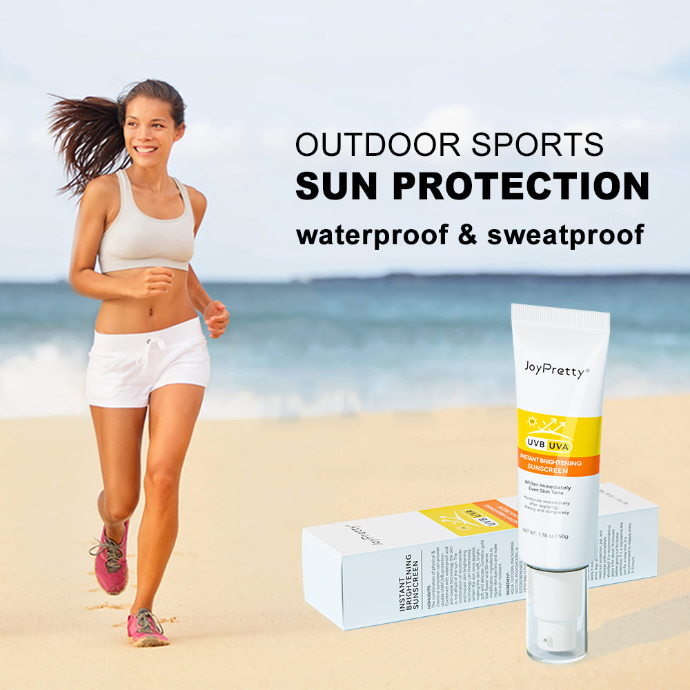Instant Whitening Face Cream UVB/UVA Tone-up Sunscreen Outdoor Sport Tinted Moisturizer Waterproof Sun Protector Cream