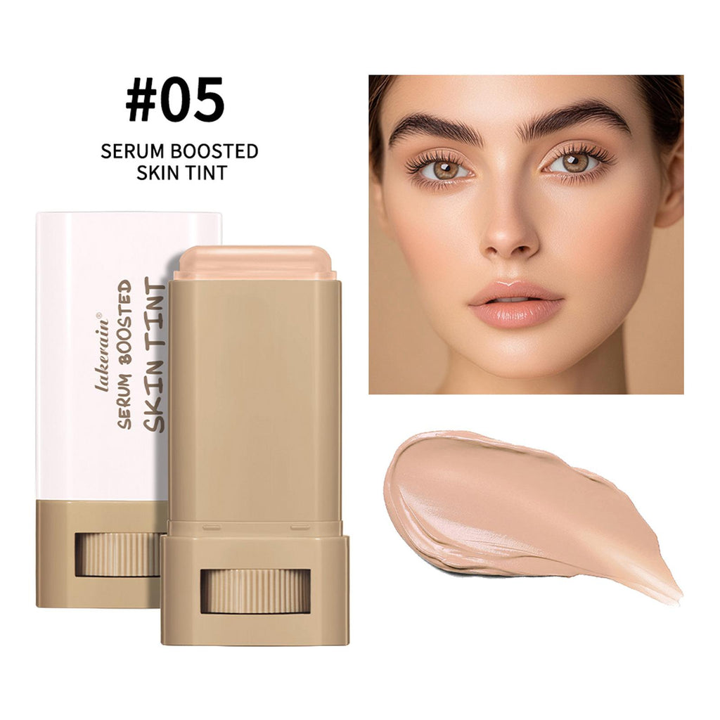 Beauty Balm Serum Boosted Skin Tint Weightless Breathable, Second-Skin Feel Solid Tinted Moisturizing Serum Makeup