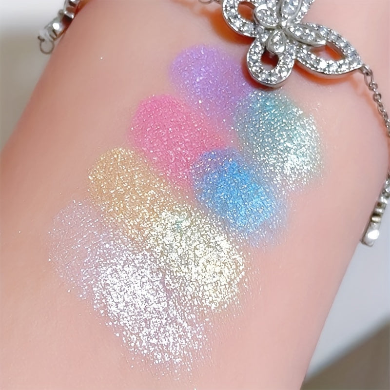 8-Color Glitter Eyeshadow Palette Diamond Shimmer Polarized Eye Makeup 3D Effect High Pigment Long-Lasting  Waterproof