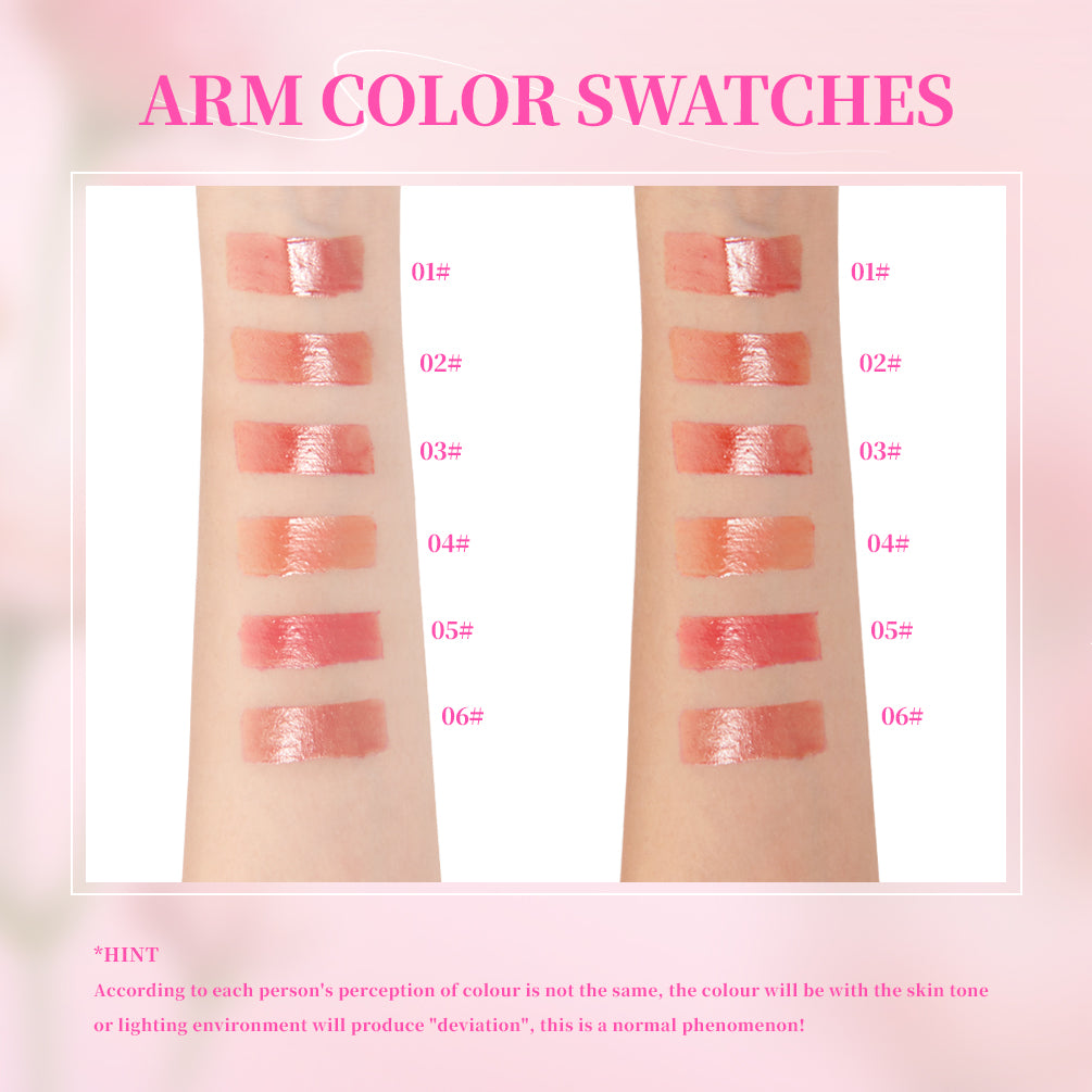 Mirror Lip Gloss Liquid Lipstick Watery Clear Lip Glaze Moisturizing Lasting Lip Glaze Non-Sticky Plump Lip Tint Makeup