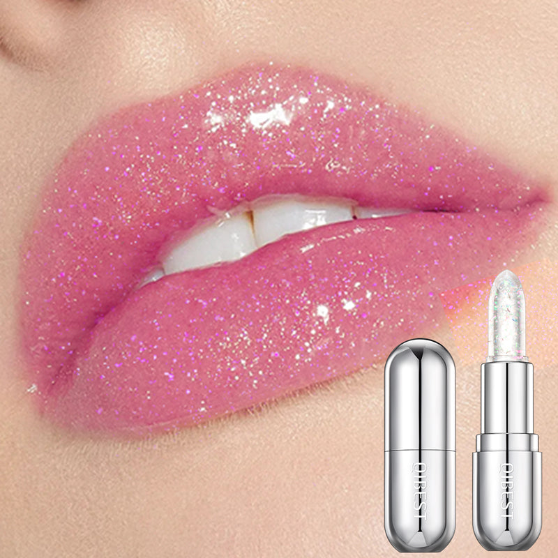 Glitter Lipstick Color Change Lip Balm Transparent Moisturizing Lipstick Makeup Crystal Jelly Pearlescent LipStain Tint Cosmetic