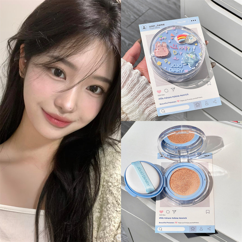 3 Colors Cute South Korea Air Cushion BB Cream Face Concealer Lasting Makeup Set Air Cushion Cream Water Proof Make Up