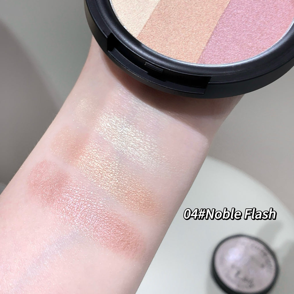 Three-color Blush Matte Pearlescent Contouring and Long-lasting Powder Delicate Three-Color Rouge